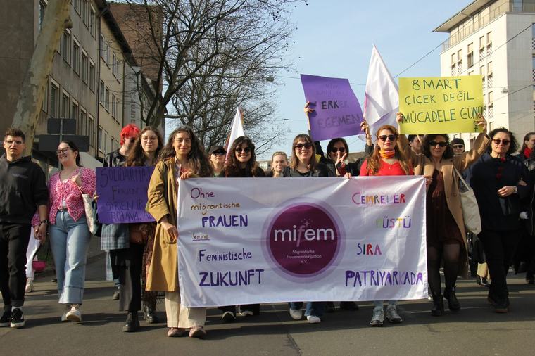 mifem at the International Women's Day demonstration