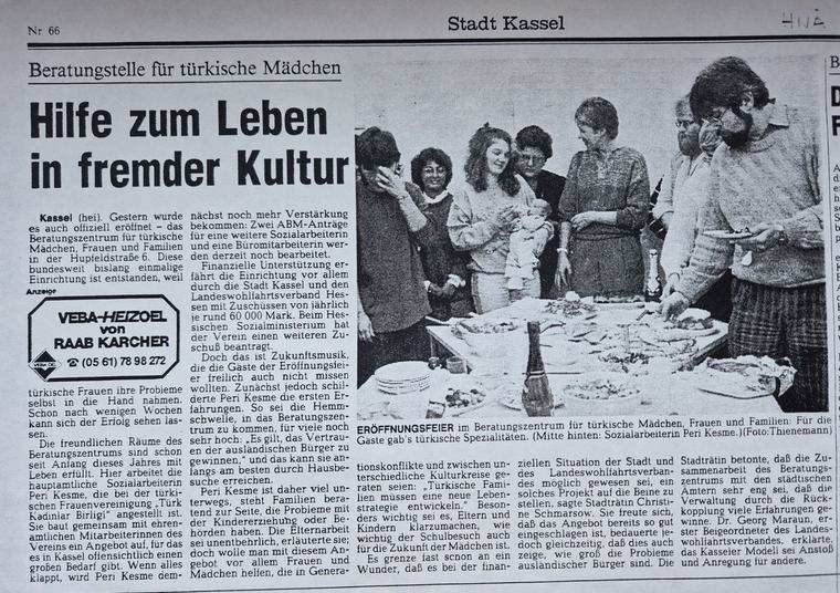 HNA-Artikel von 1986: Hilfe zum Leben in fremder Kultur