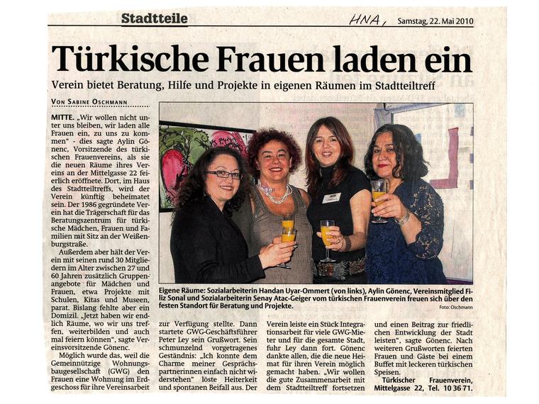 HNA-Artikel von 2010: Türkische Frauen laden ein