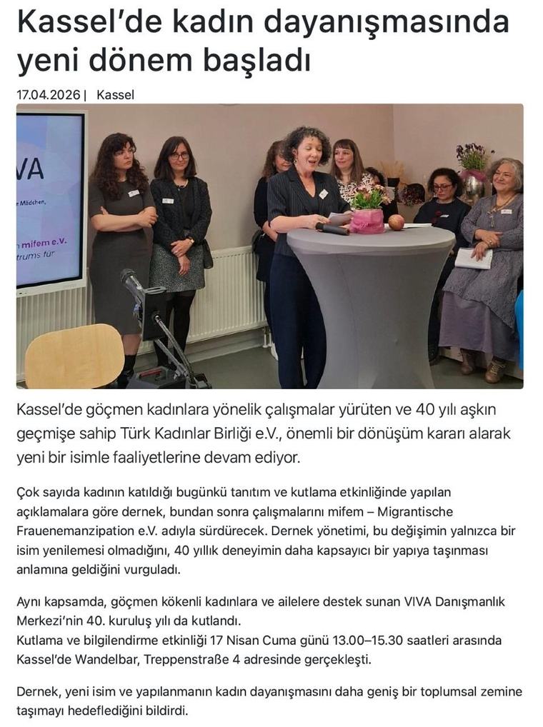 Radyo Kassel über mifem e.V.